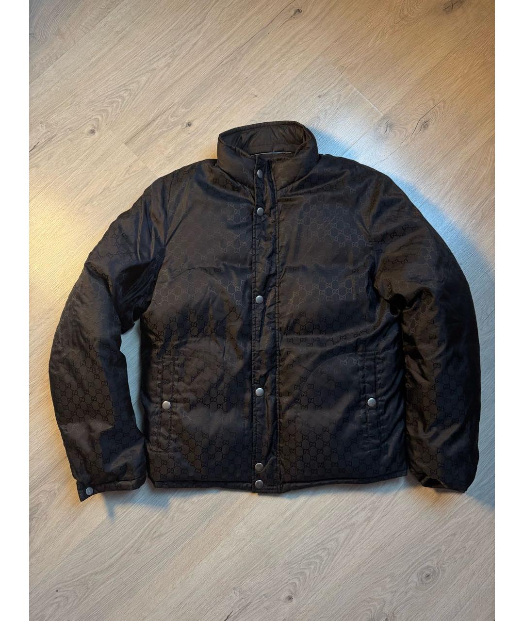 GUCCI Антрацитовый полиэстеровый пуховик, фото 8