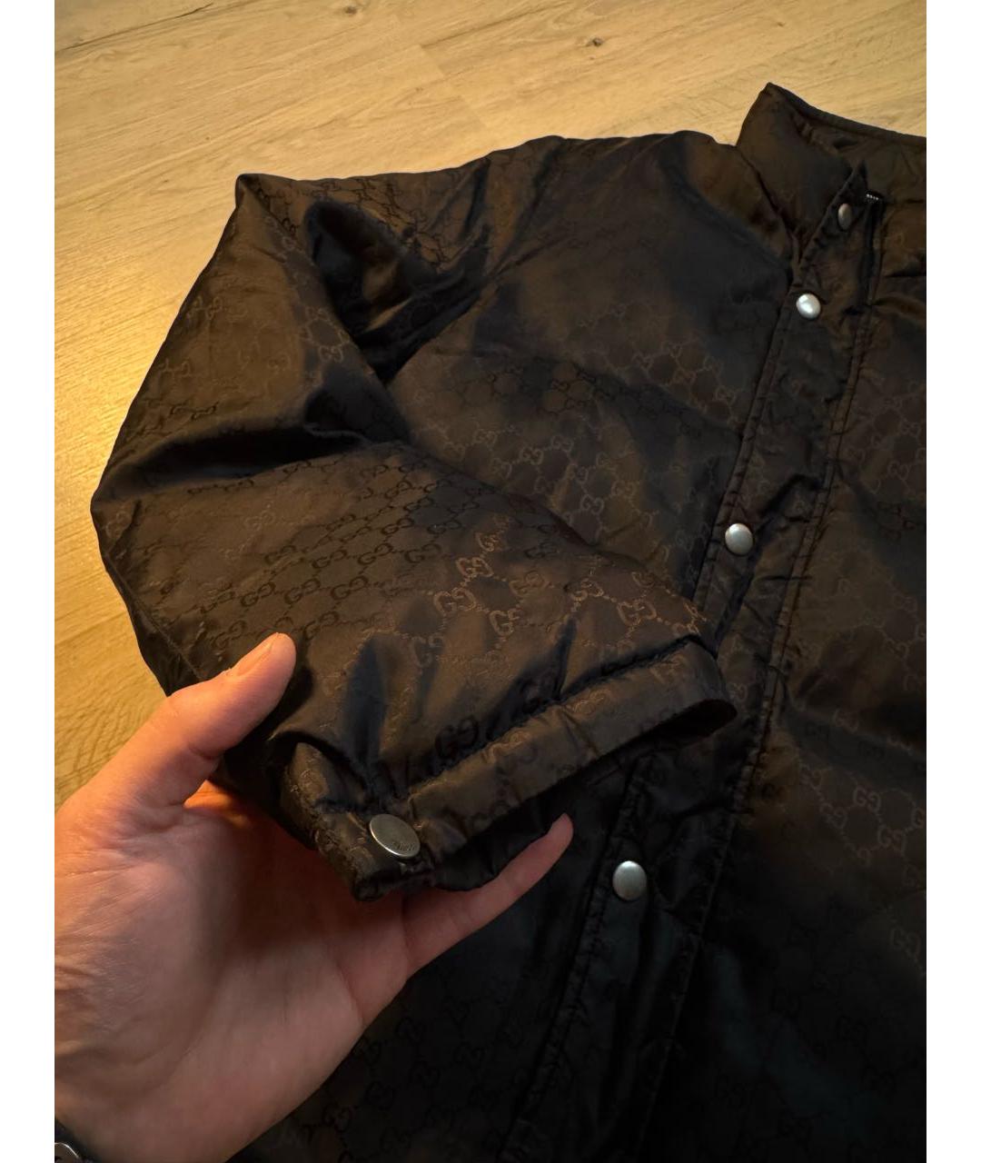 GUCCI Антрацитовый полиэстеровый пуховик, фото 5