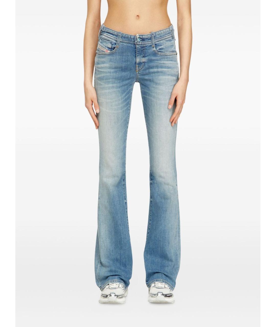 DIESEL Синие хлопковые прямые джинсы, фото 3