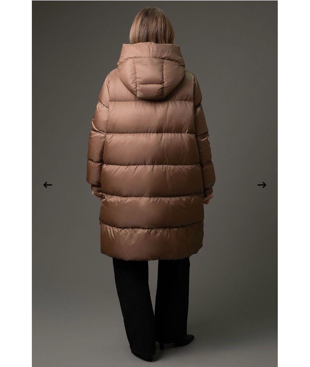 MAX MARA THE CUBE Коричневый полиэстеровый пуховик, фото 6