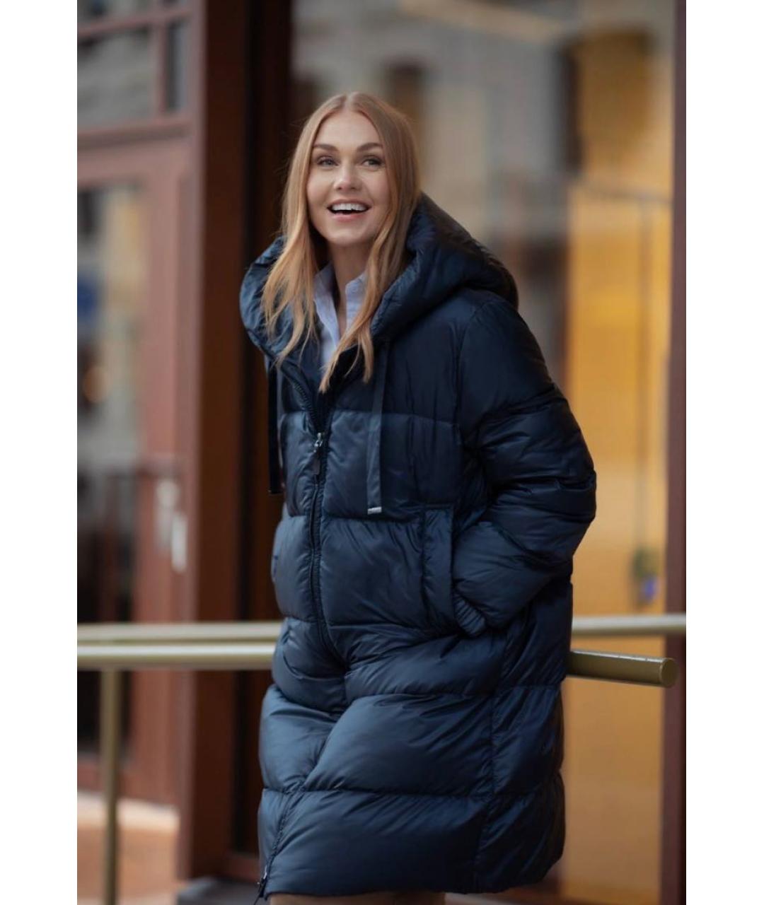 MAX MARA THE CUBE Коричневый полиэстеровый пуховик, фото 3