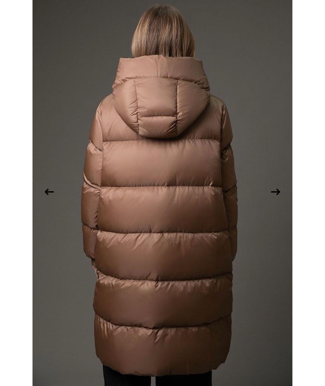 MAX MARA THE CUBE Коричневый полиэстеровый пуховик, фото 3
