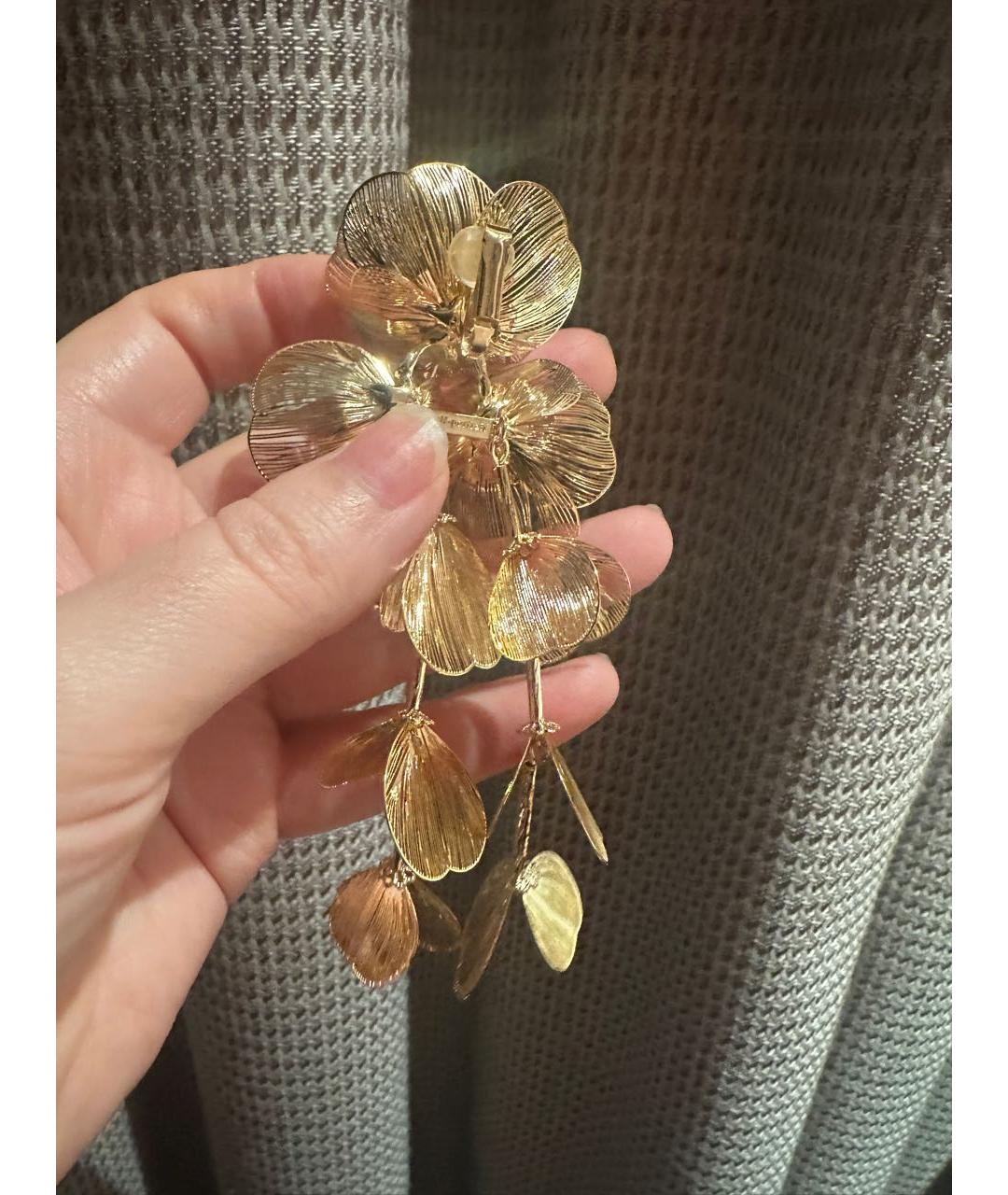 SELF-PORTRAIT Золотые металлические клипсы, фото 4