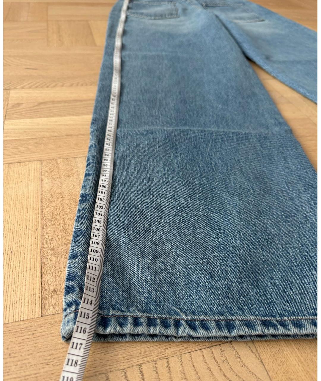 MIU MIU Голубые хлопковые джинсы клеш, фото 5