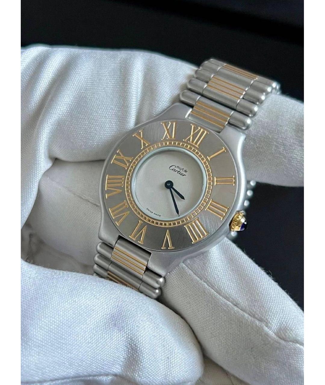 CARTIER Серебряные позолоченные часы, фото 3