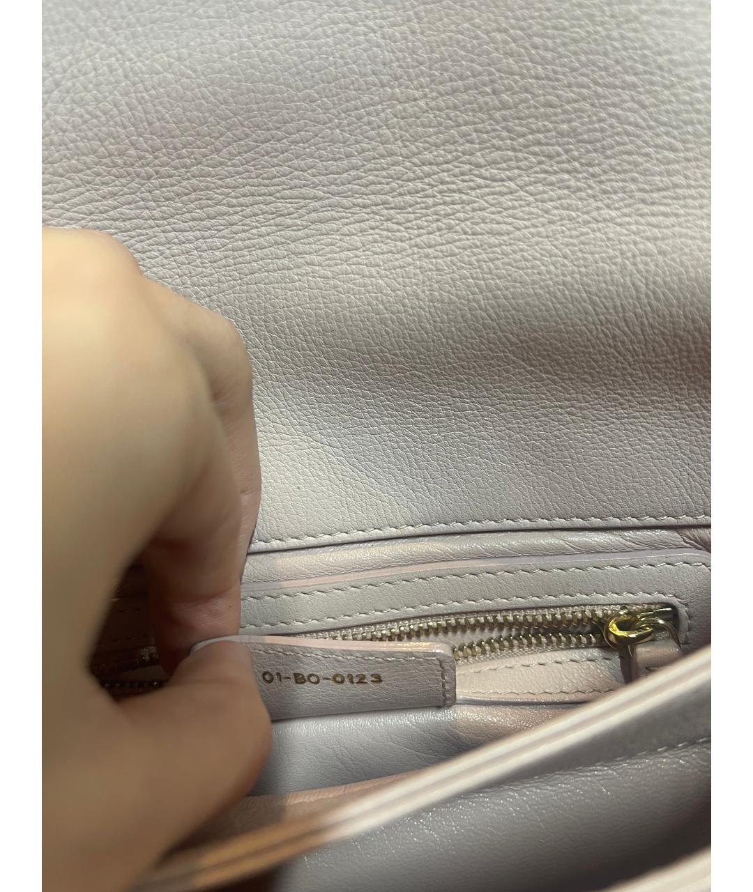 CHRISTIAN DIOR Розовая кожаная сумка через плечо, фото 9