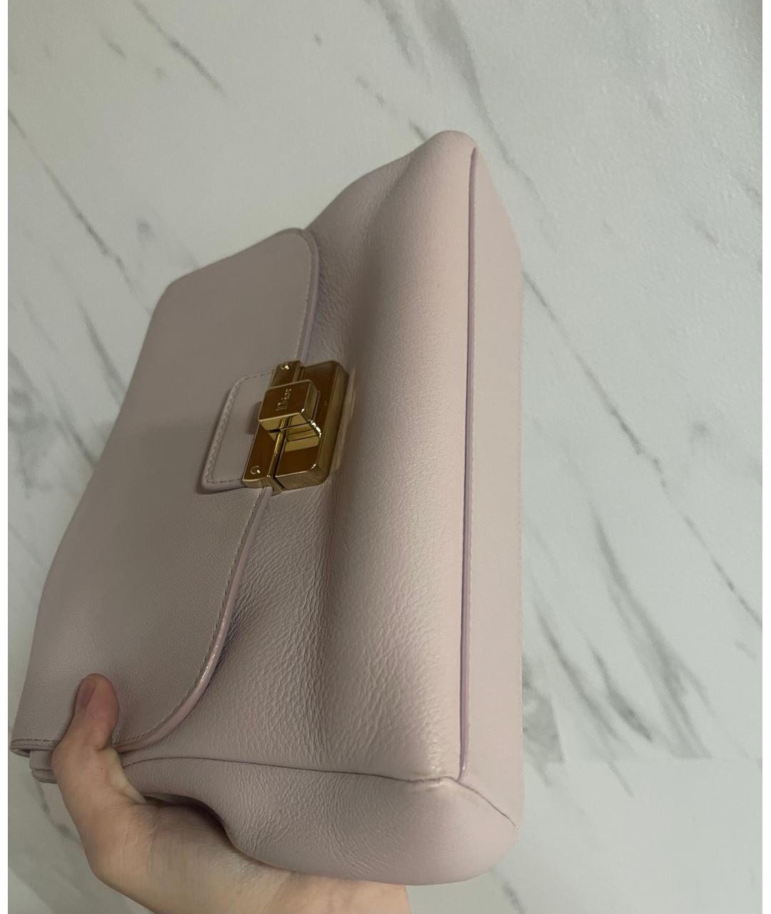 CHRISTIAN DIOR Розовая кожаная сумка через плечо, фото 8