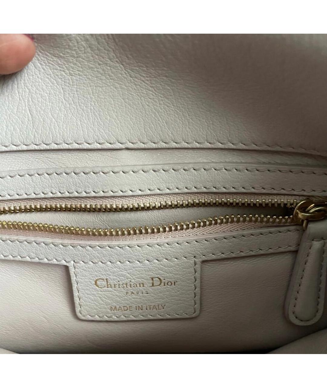 CHRISTIAN DIOR Розовая кожаная сумка через плечо, фото 3