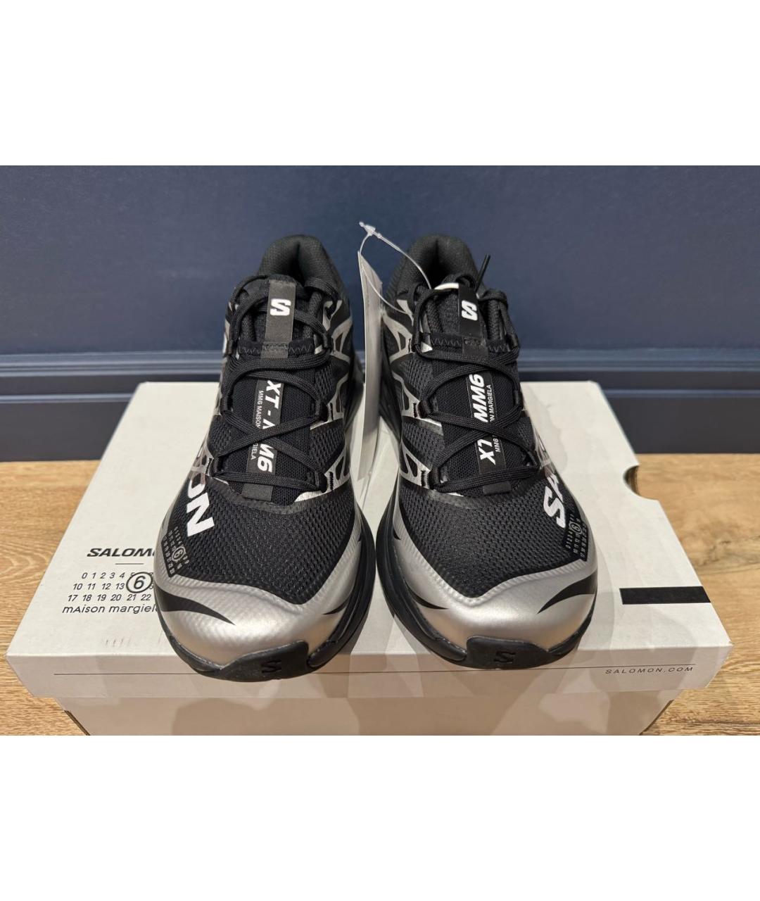 MM6 MAISON MARGIELA Черные синтетические низкие кроссовки / кеды, фото 2