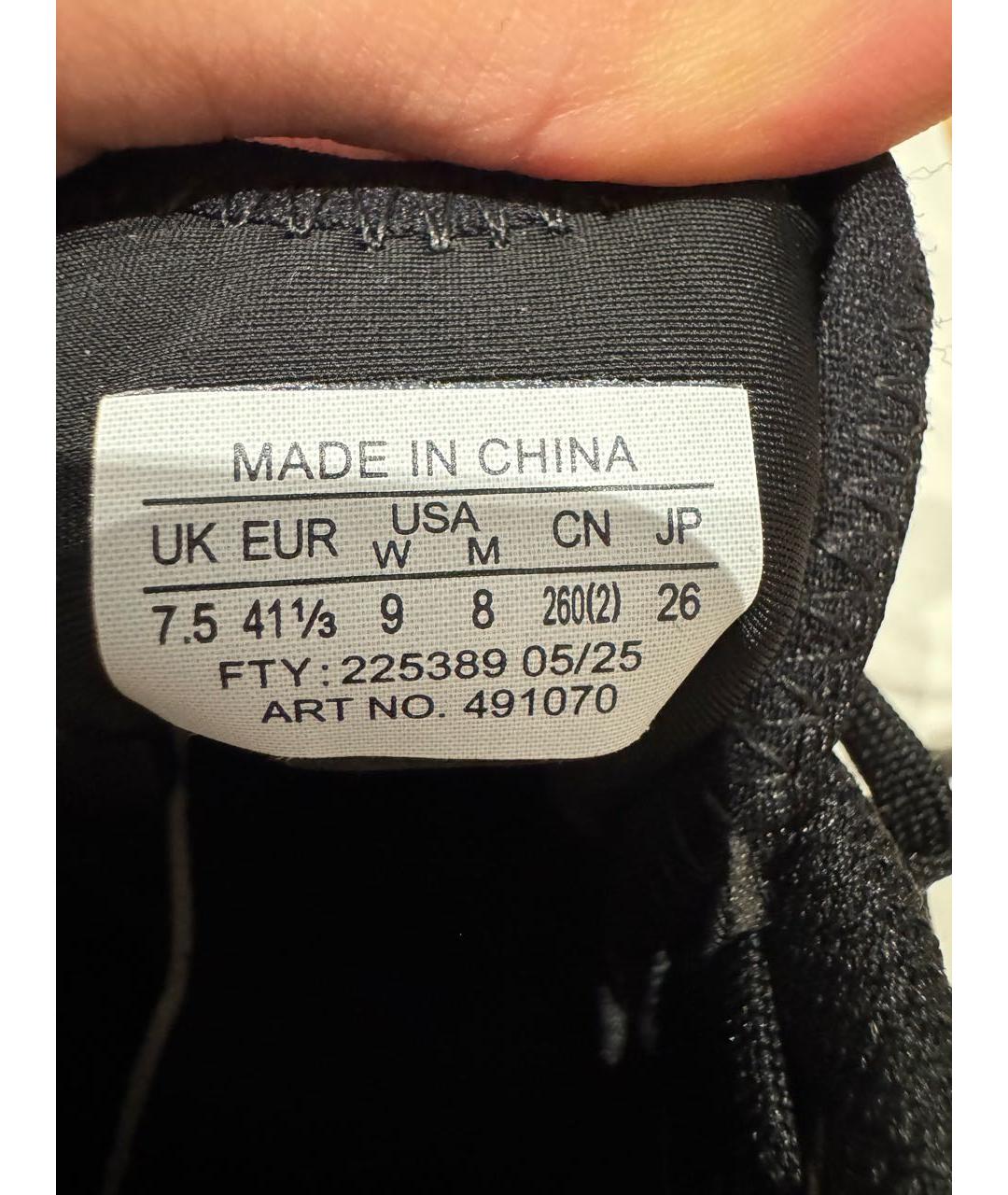 MM6 MAISON MARGIELA Черные синтетические низкие кроссовки / кеды, фото 6