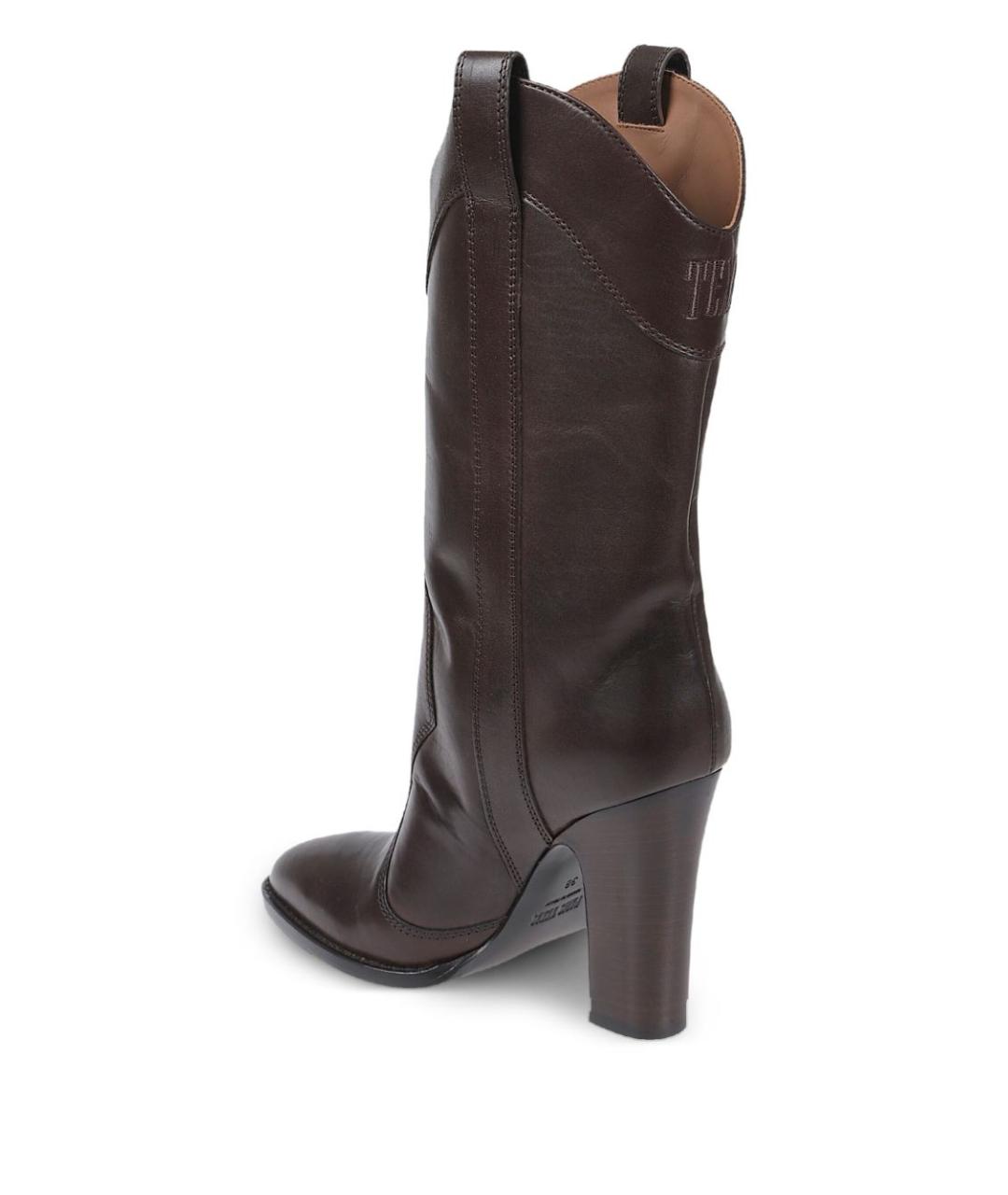 PARIS TEXAS Черные кожаные сапоги, фото 2