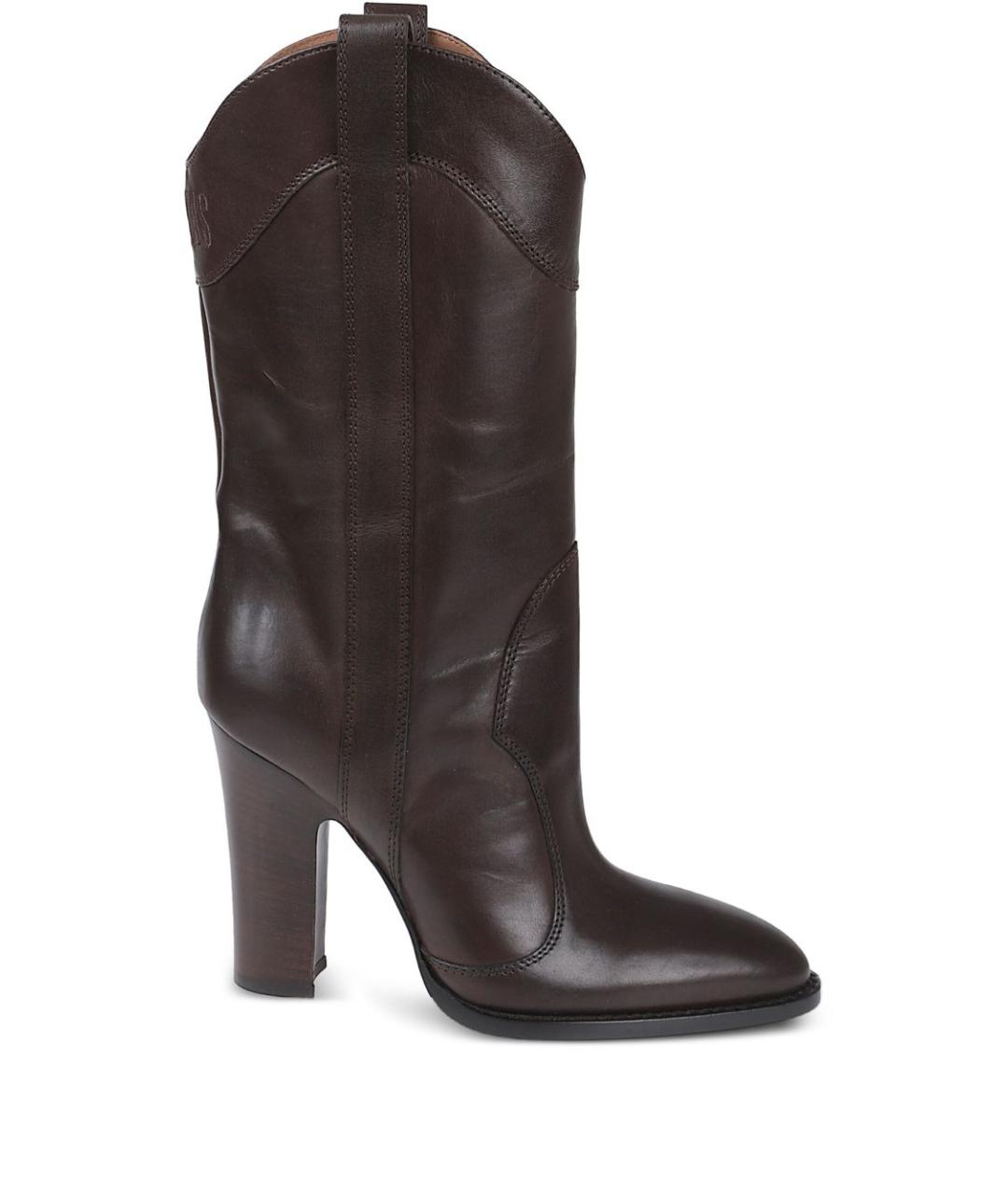 PARIS TEXAS Черные кожаные сапоги, фото 1