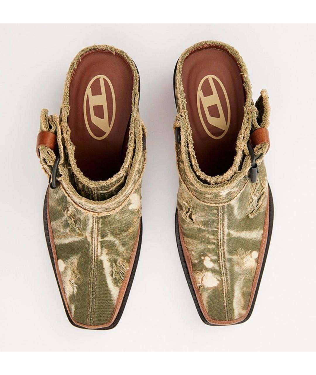 DIESEL Зеленые текстильные сандалии, фото 3