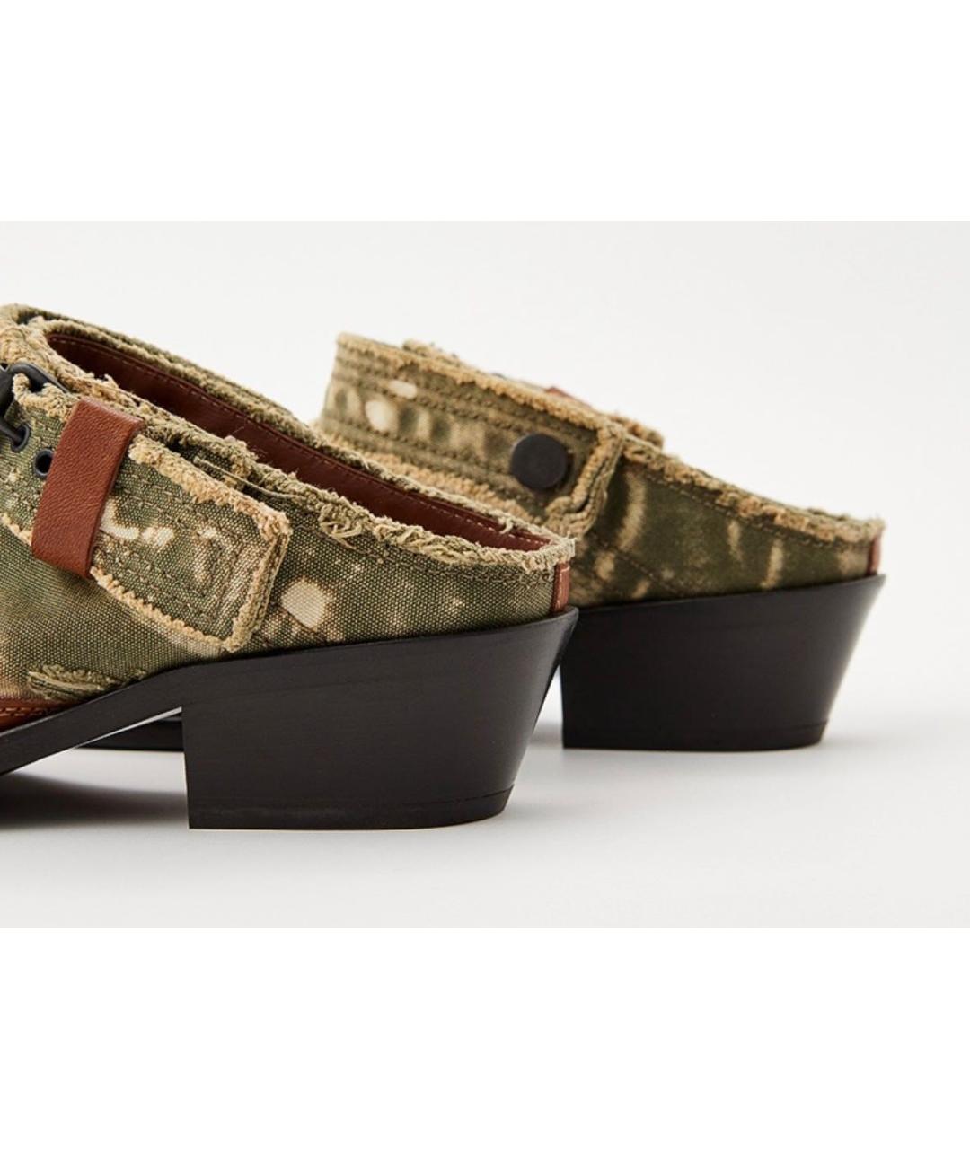 DIESEL Зеленые текстильные сандалии, фото 4