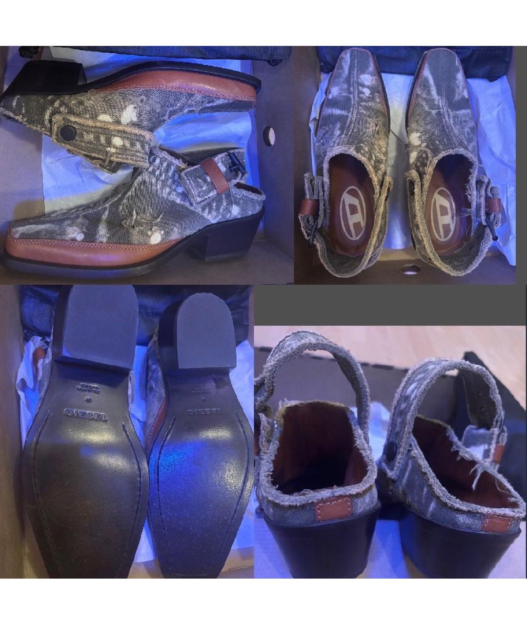 DIESEL Зеленые текстильные сандалии, фото 5