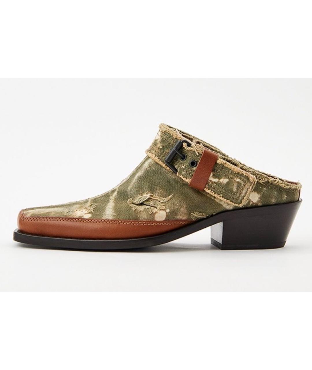 DIESEL Зеленые текстильные сандалии, фото 8