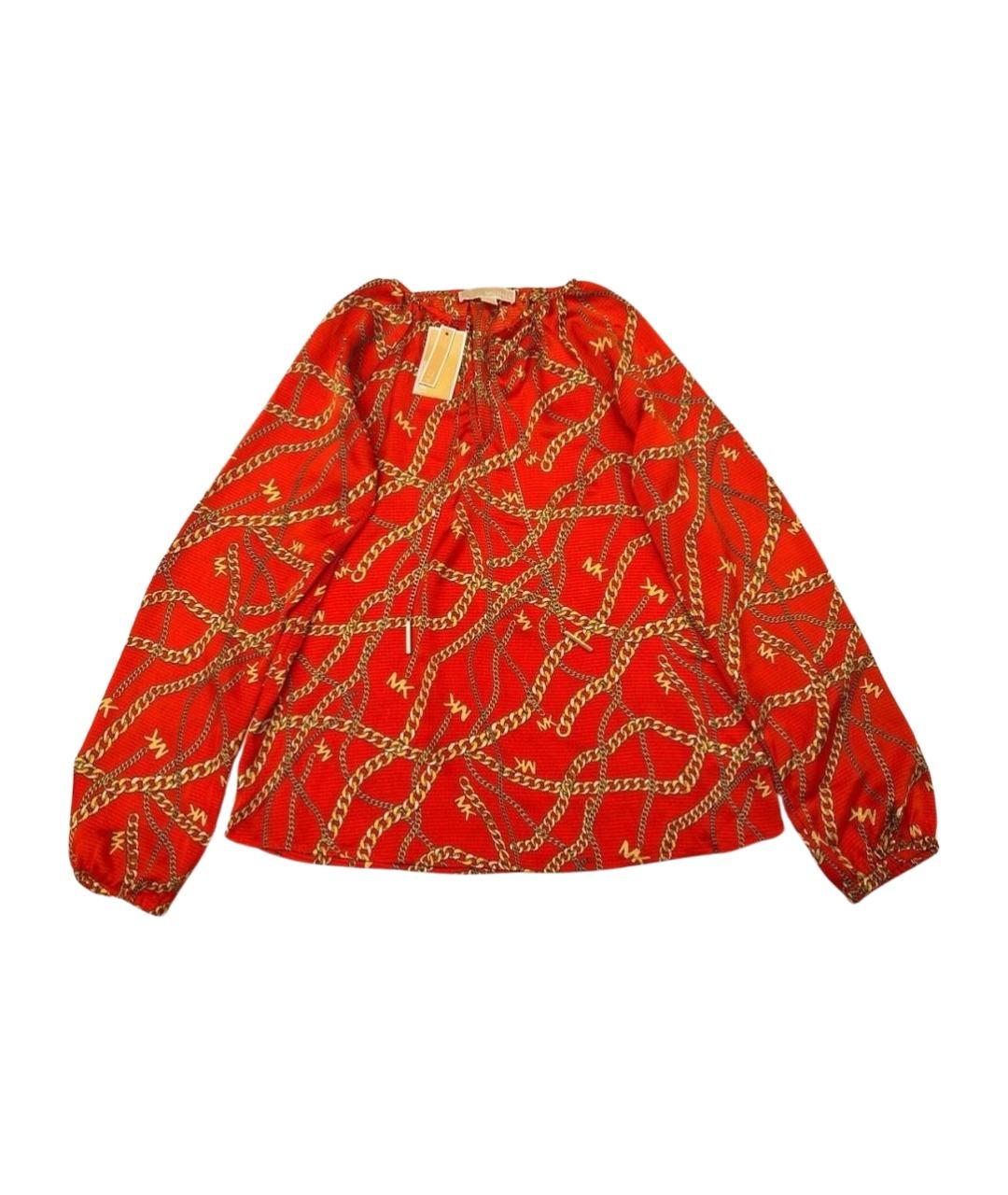 MICHAEL MICHAEL KORS Оранжевая полиэстеровая блузы, фото 1