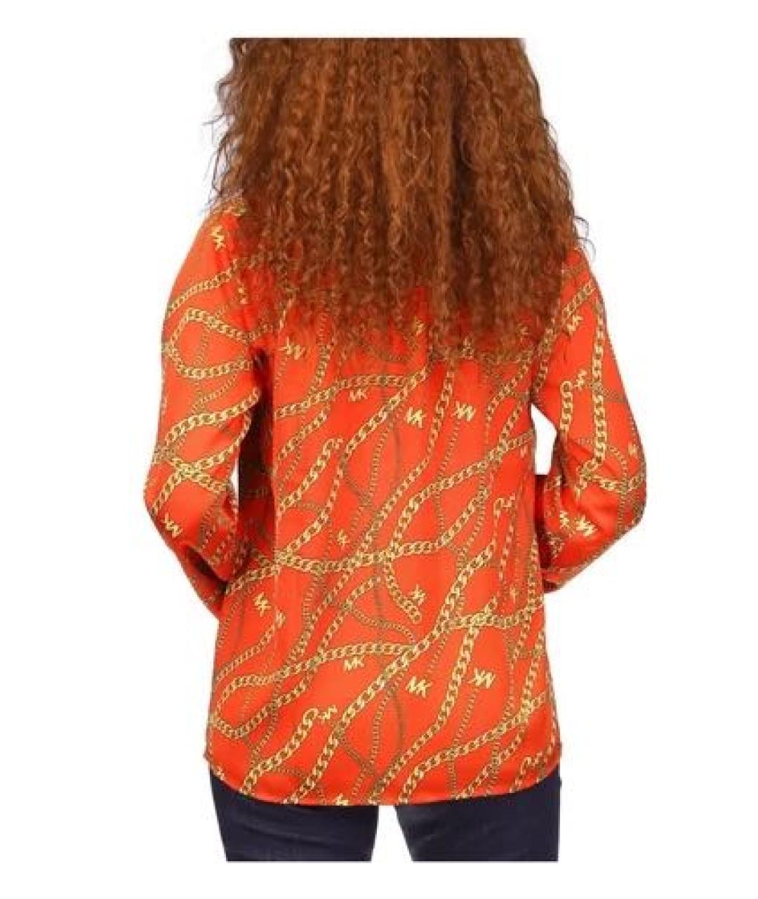 MICHAEL MICHAEL KORS Оранжевая полиэстеровая блузы, фото 8