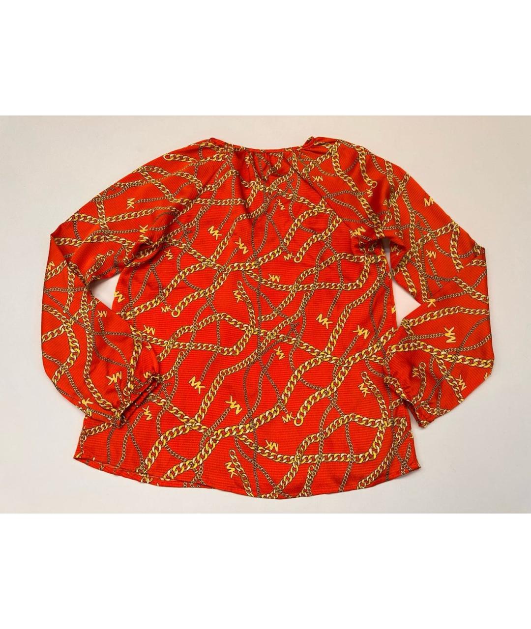 MICHAEL MICHAEL KORS Оранжевая полиэстеровая блузы, фото 2