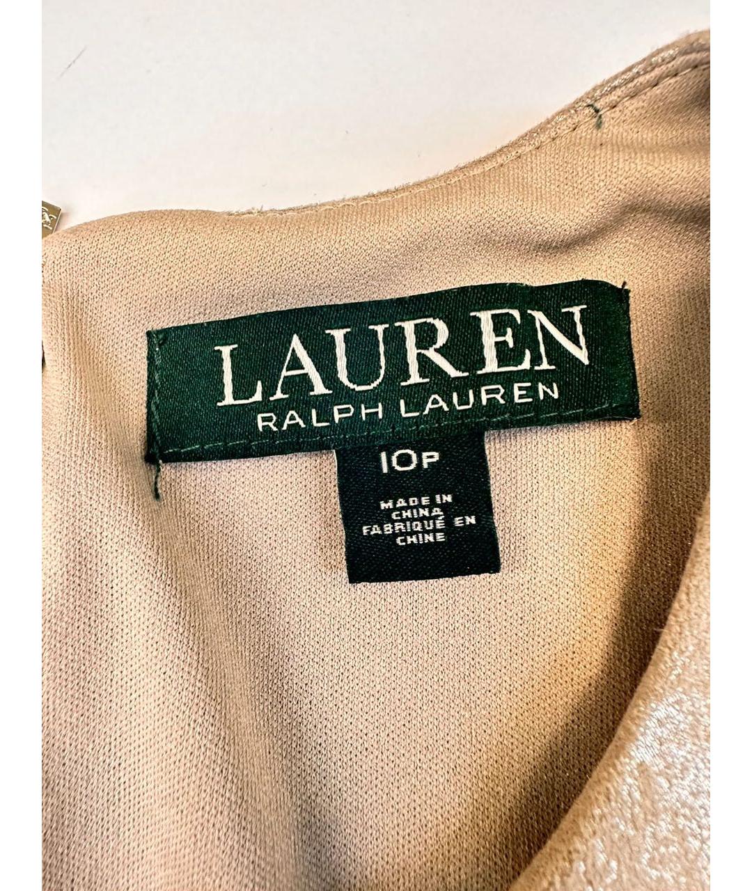 RALPH LAUREN Серебряное полиэстеровое коктейльное платье, фото 4