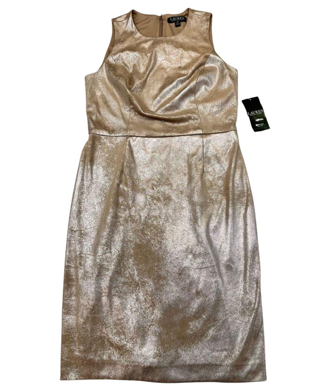 RALPH LAUREN Серебряное полиэстеровое коктейльное платье, фото 1
