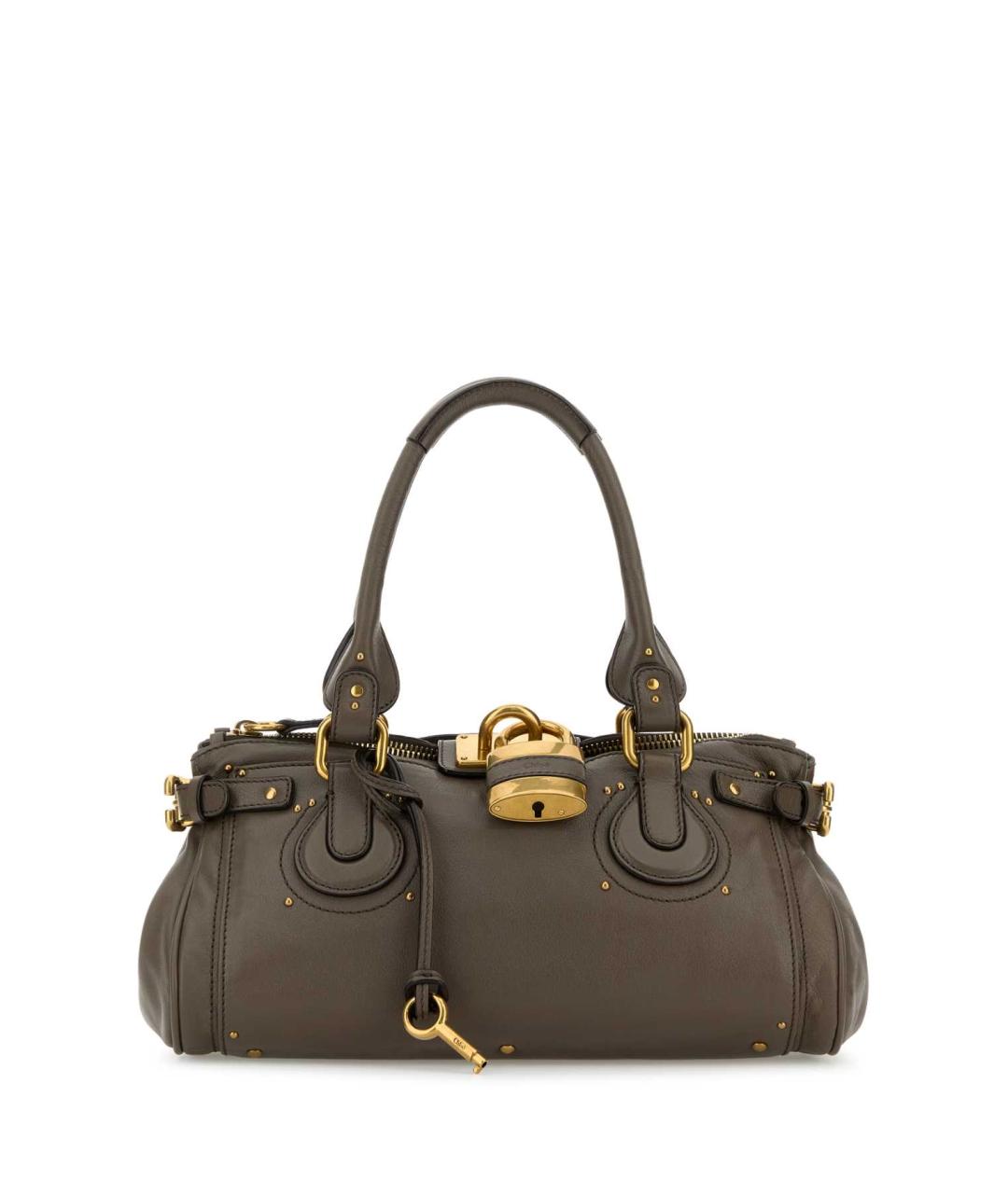 CHLOE Коричневая кожаная сумка с короткими ручками, фото 1