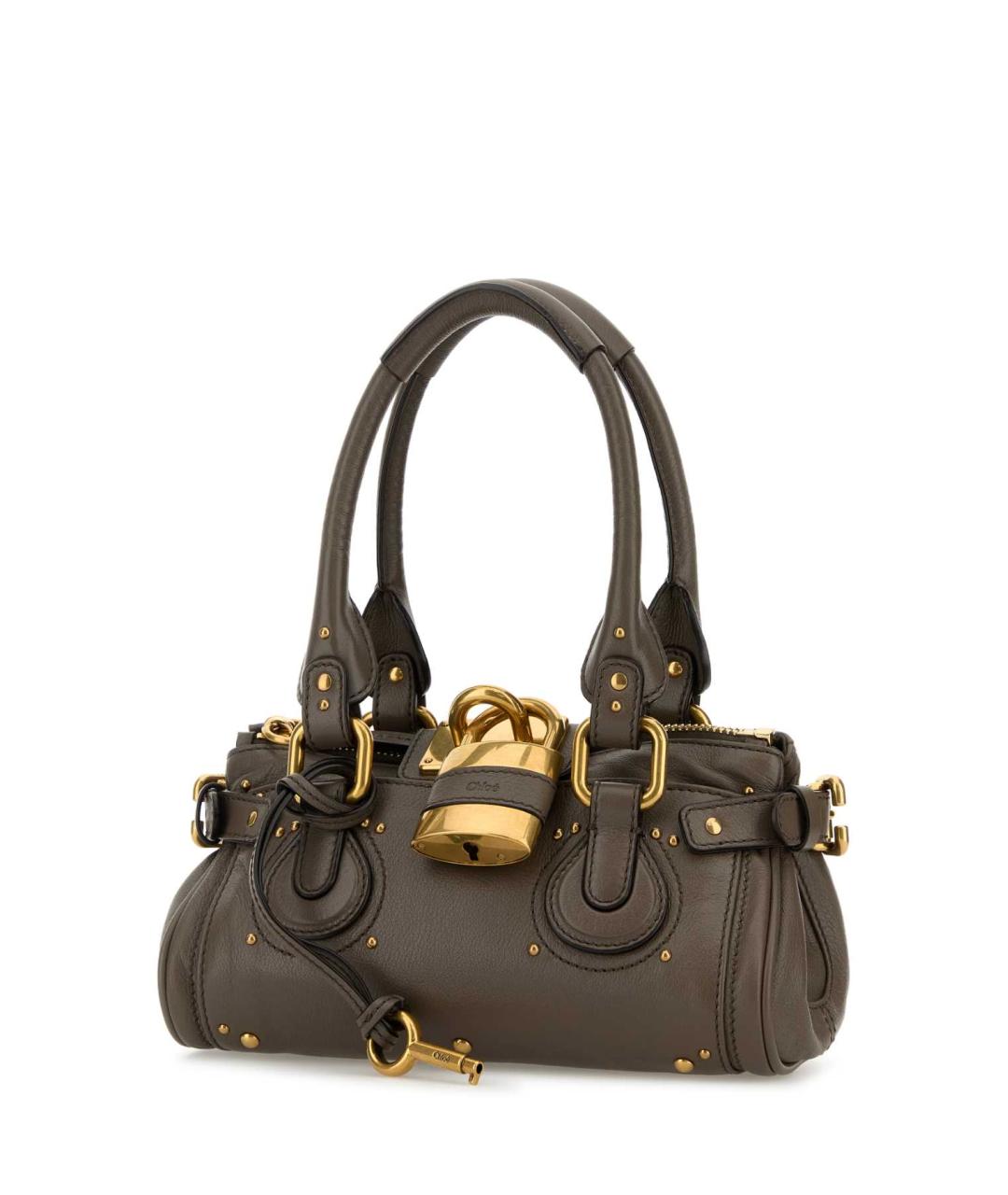 CHLOE Коричневая кожаная сумка с короткими ручками, фото 2