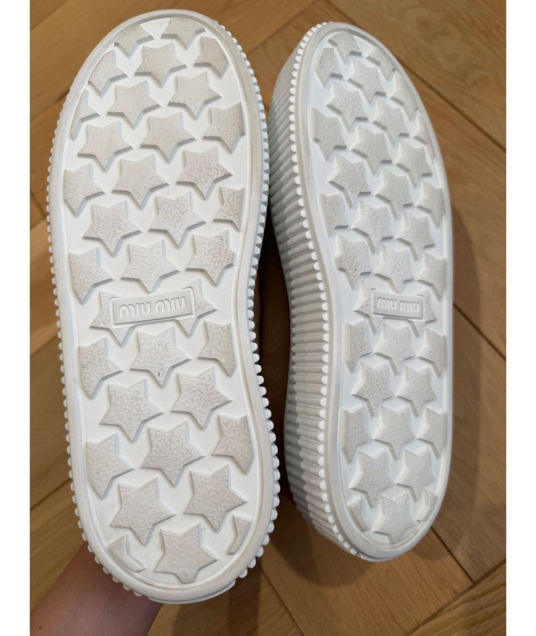 MIU MIU Коричневые замшевые кеды, фото 8