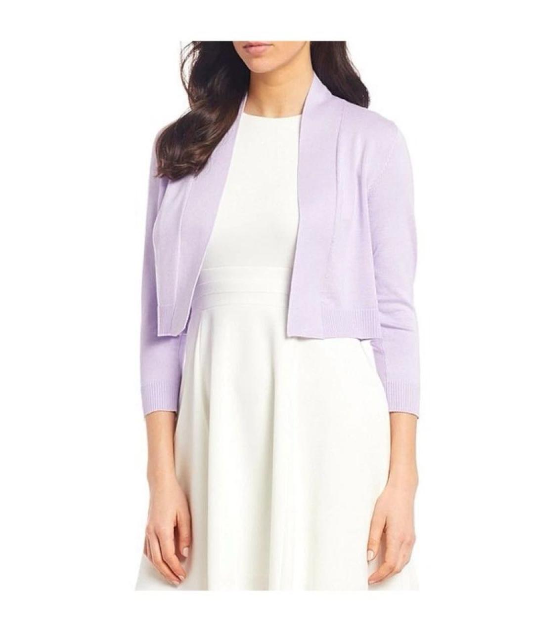 CALVIN KLEIN Фиолетовый вискозный кардиган, фото 6