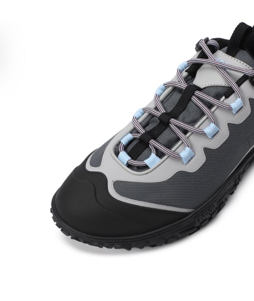 CHRISTIAN DIOR Антрацитовые текстильные кроссовки, фото 2