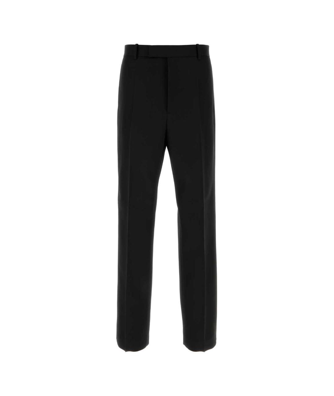 JIL SANDER Черные шерстяные повседневные брюки, фото 1