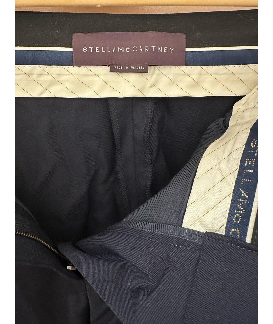STELLA MCCARTNEY Темно-синие шерстяные прямые брюки, фото 3