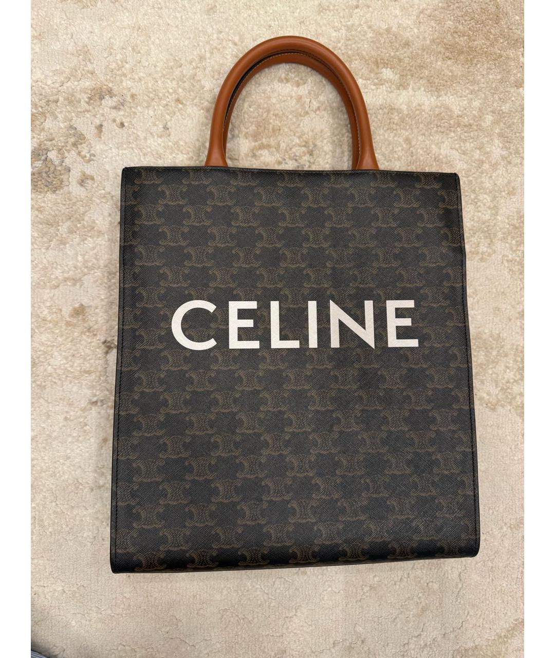 CELINE Коричневая сумка тоут, фото 9