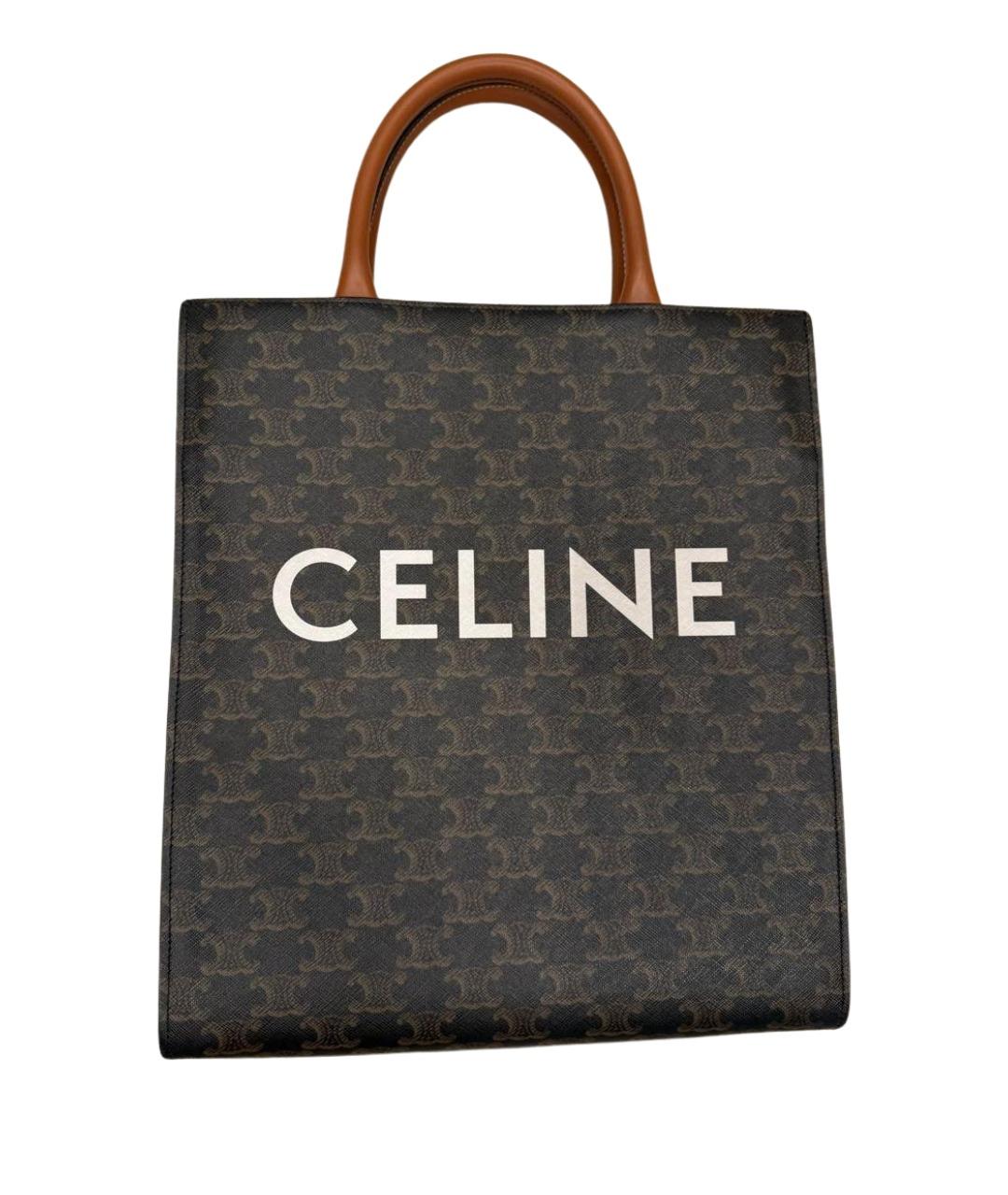 CELINE Коричневая сумка тоут, фото 1