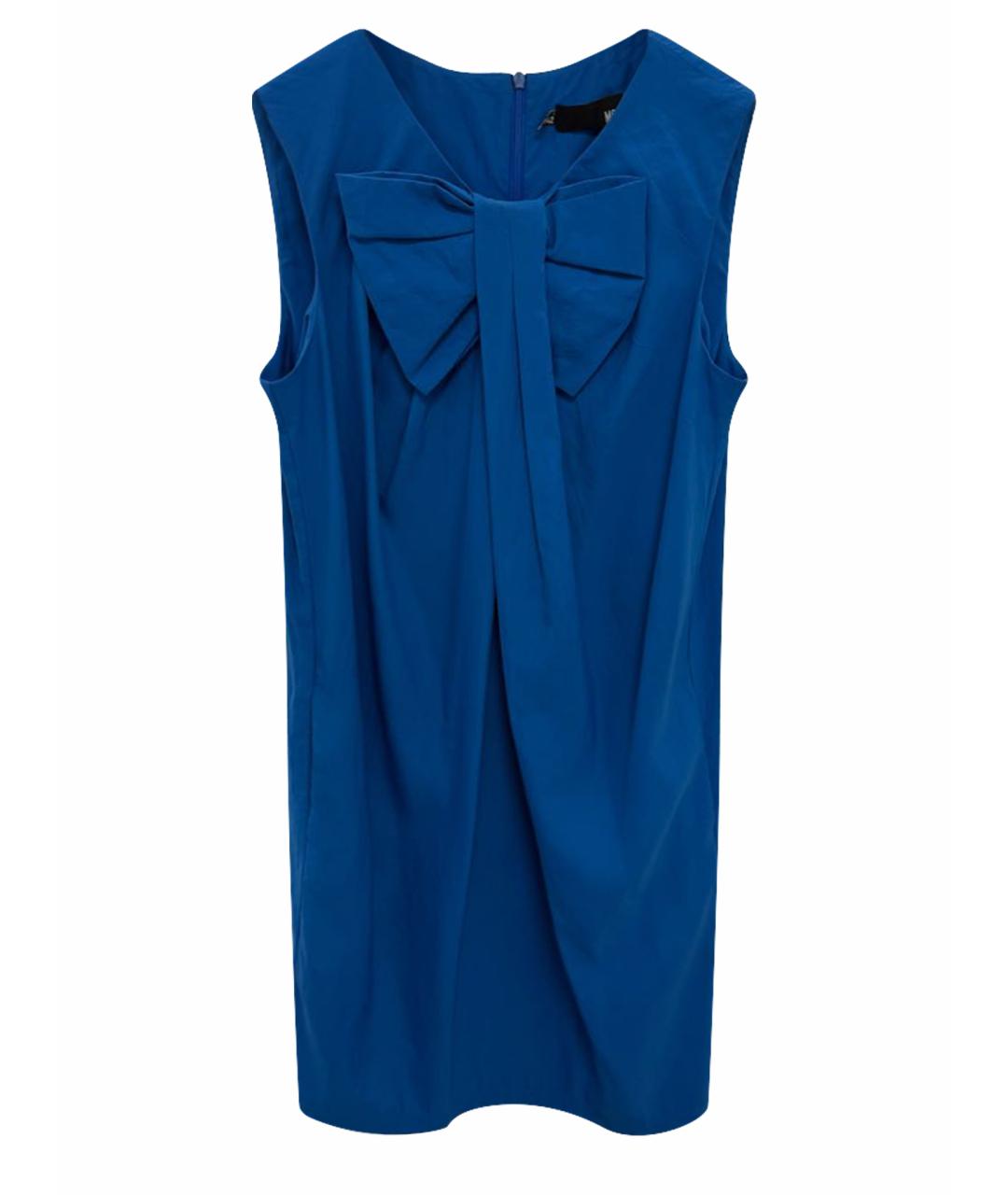 LOVE MOSCHINO Синее хлопковое повседневное платье, фото 1