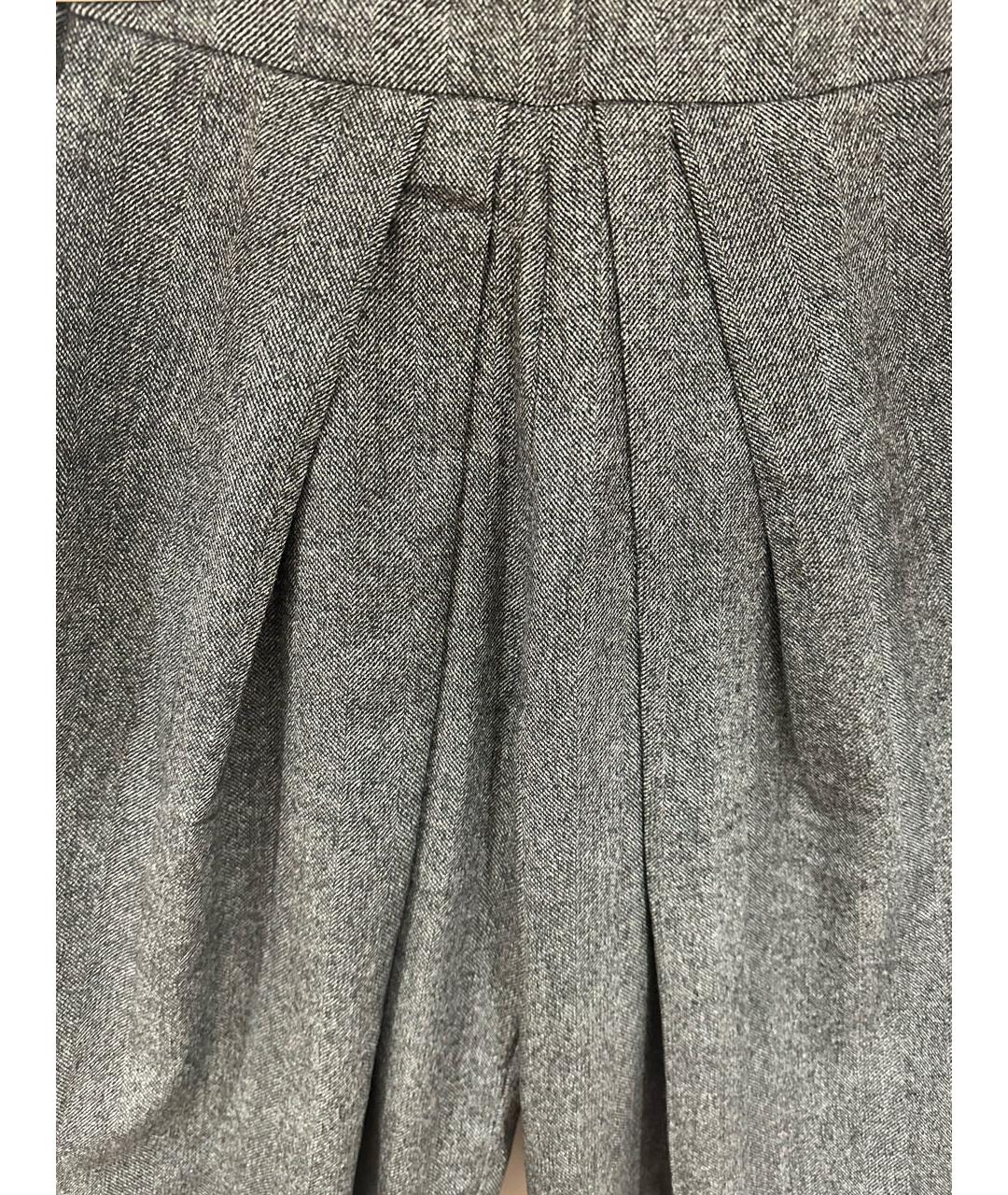 BRUNELLO CUCINELLI Серые шерстяные кюлоты, фото 4