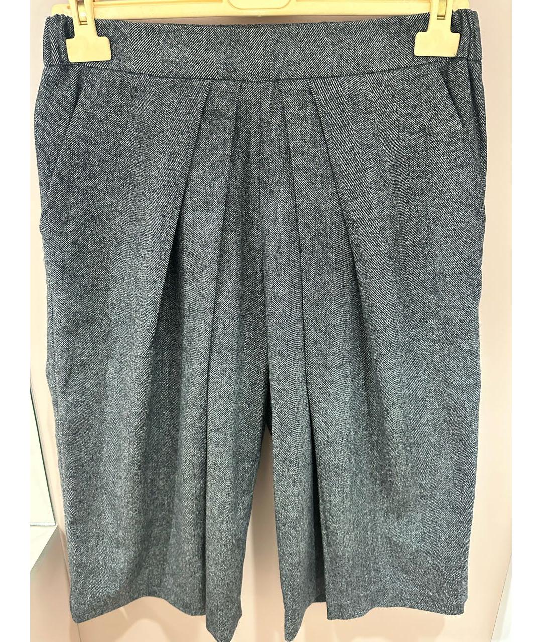 BRUNELLO CUCINELLI Серые шерстяные кюлоты, фото 5