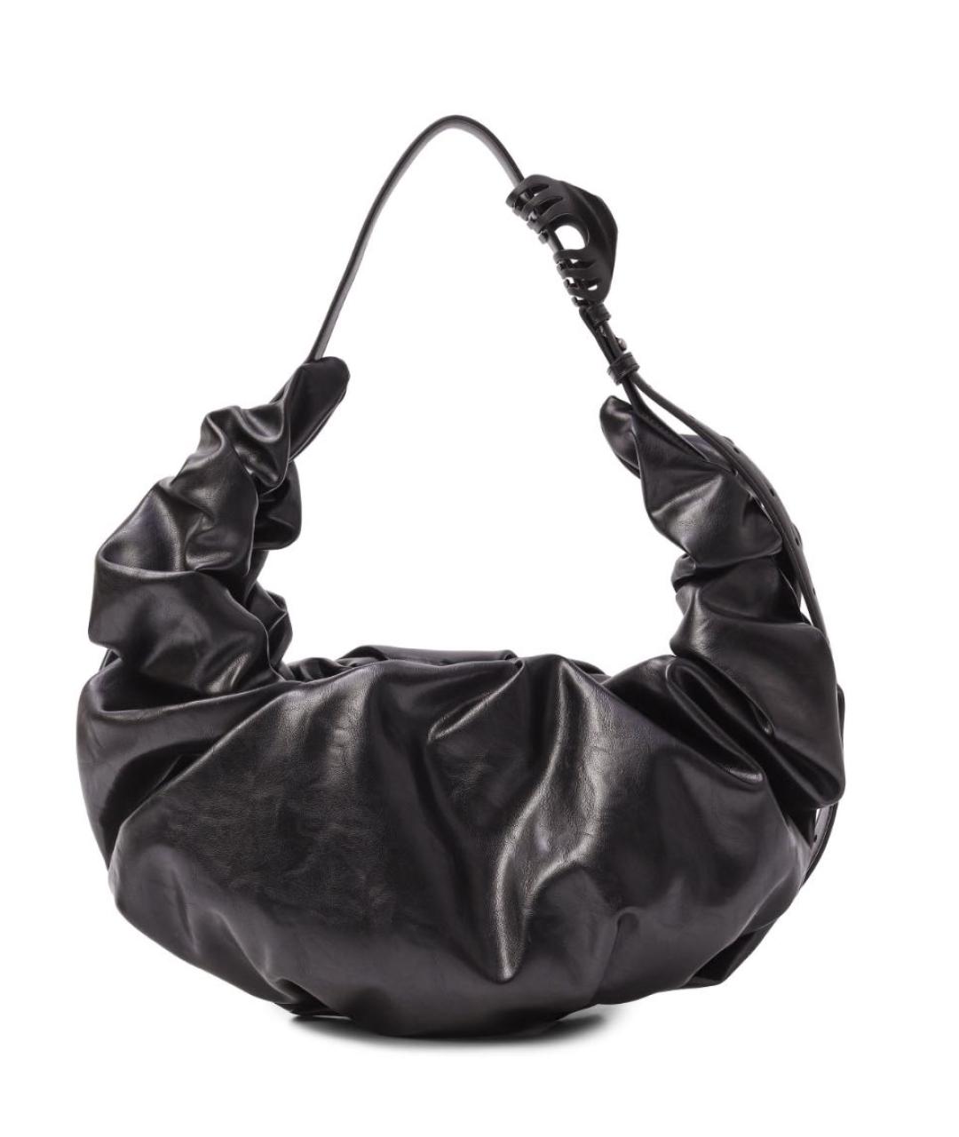 DIESEL Черная сумка через плечо из искусственной кожи, фото 3