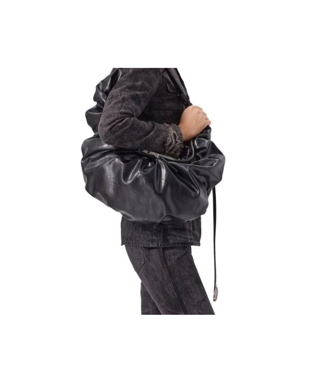 DIESEL Черная сумка через плечо из искусственной кожи, фото 5