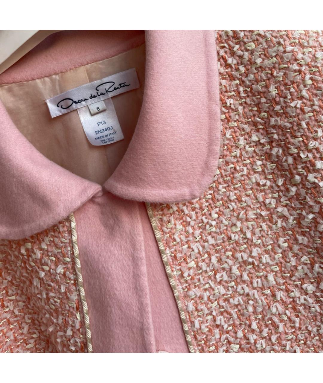 OSCAR DE LA RENTA Розовый шерстяной жакет/пиджак, фото 2