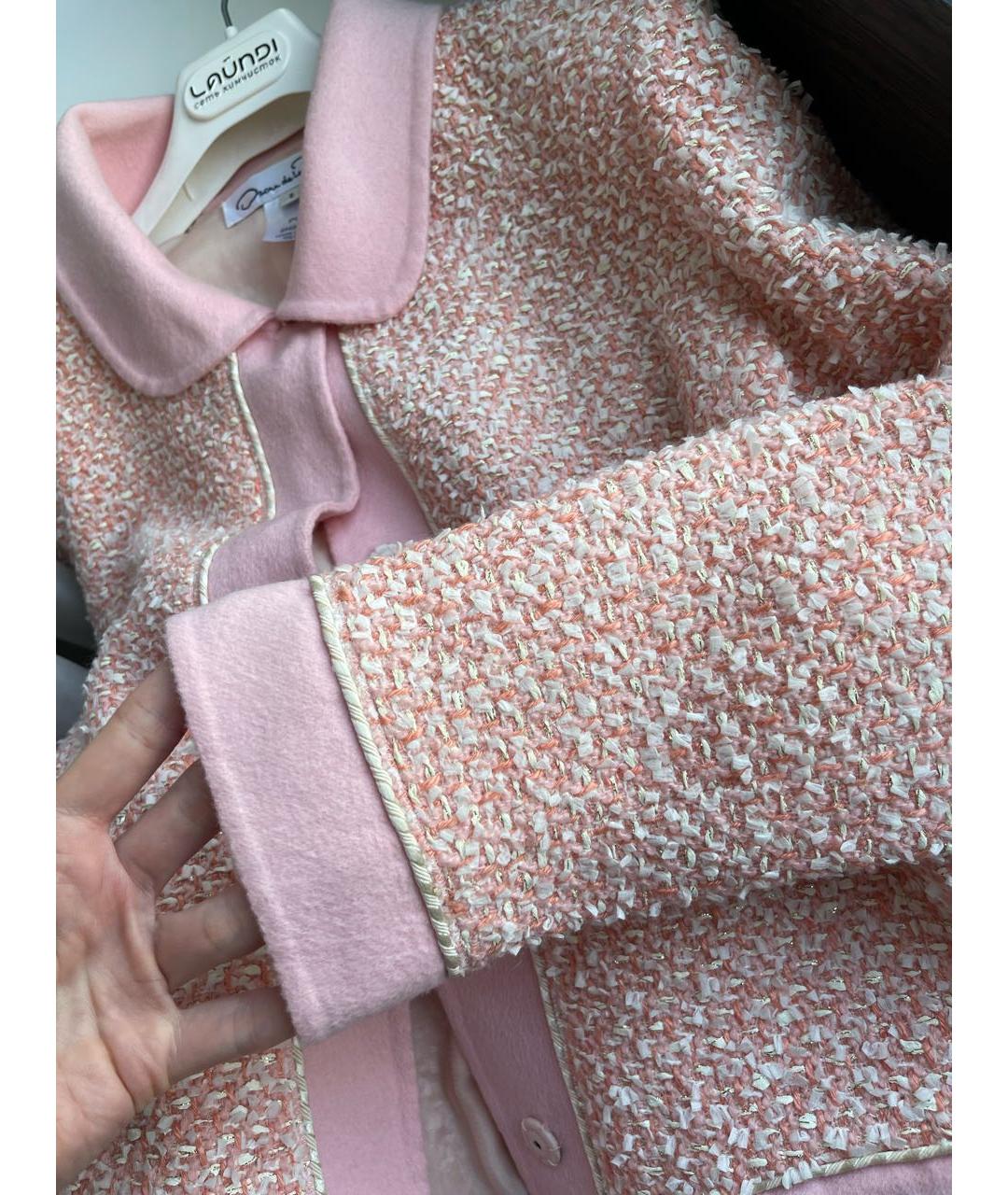 OSCAR DE LA RENTA Розовый шерстяной жакет/пиджак, фото 6