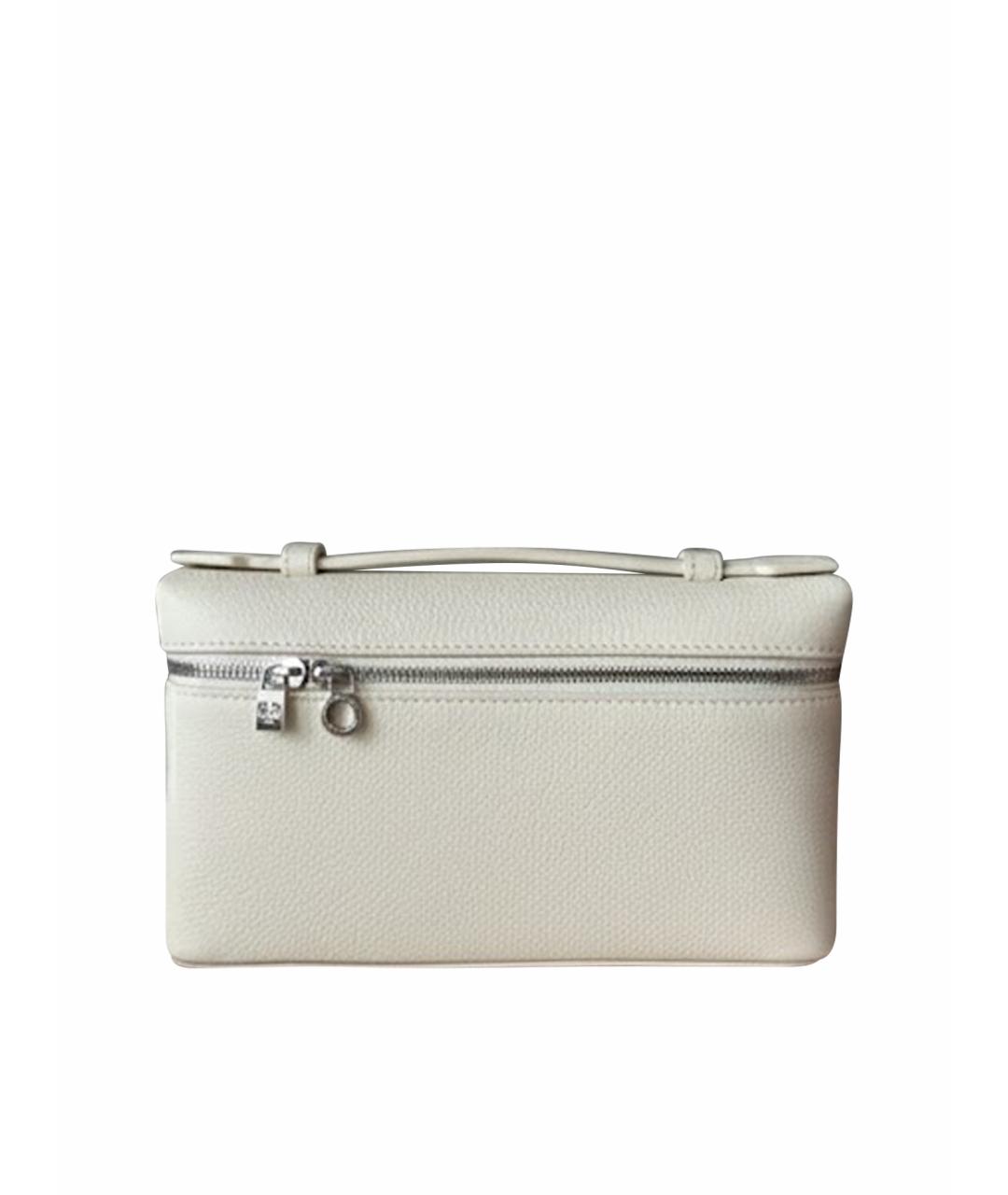 LORO PIANA Бежевая кожаная сумка через плечо, фото 1