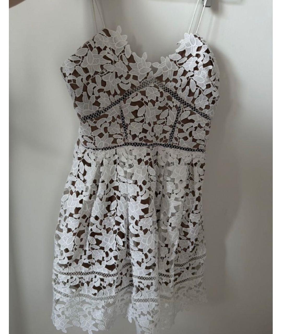 SELF-PORTRAIT Белое коктейльное платье, фото 6