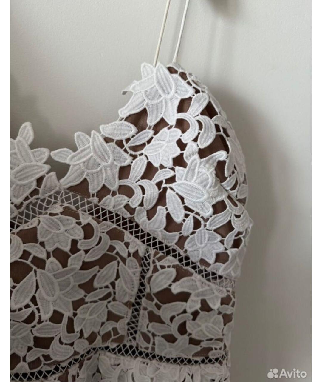 SELF-PORTRAIT Белое коктейльное платье, фото 4