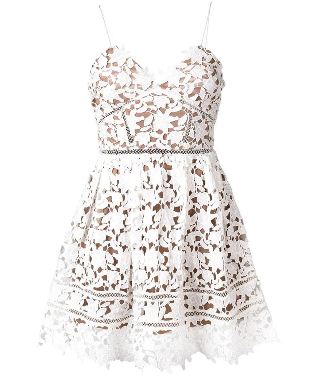 SELF-PORTRAIT Белое коктейльное платье, фото 1