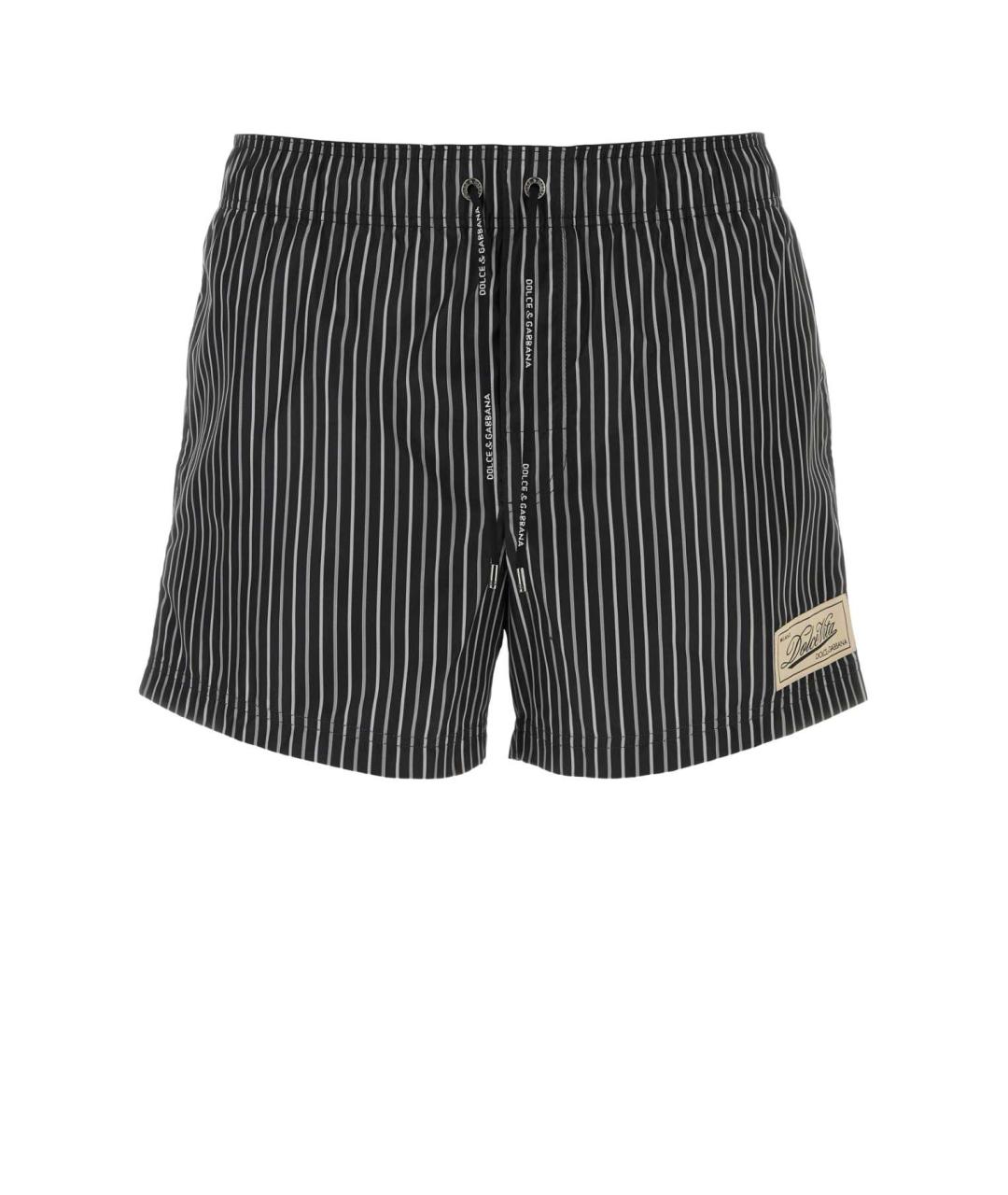 DOLCE&GABBANA Антрацитовые полиэстеровые плавки, фото 1