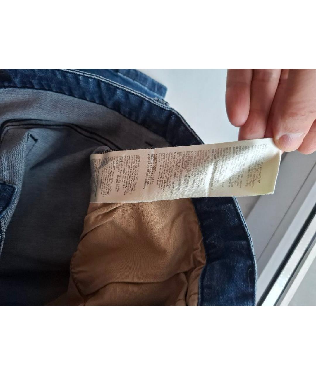 FENDI Синие хлопковые джинсы скинни, фото 6