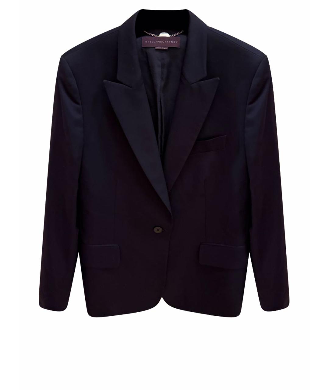 STELLA MCCARTNEY Темно-синий шерстяной жакет/пиджак, фото 1