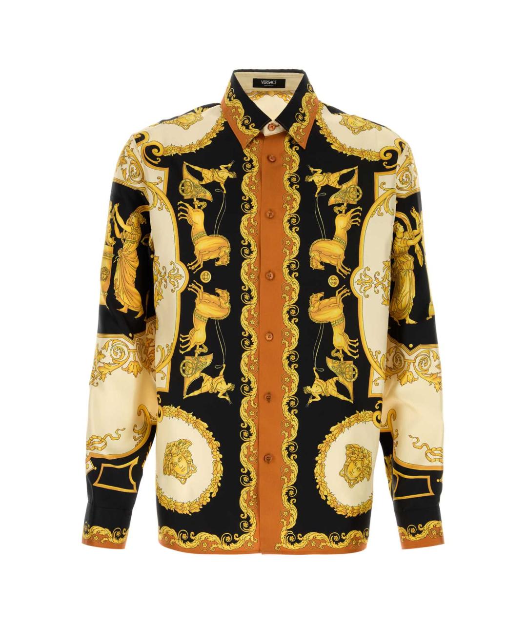VERSACE Мульти шелковая кэжуал рубашка, фото 1