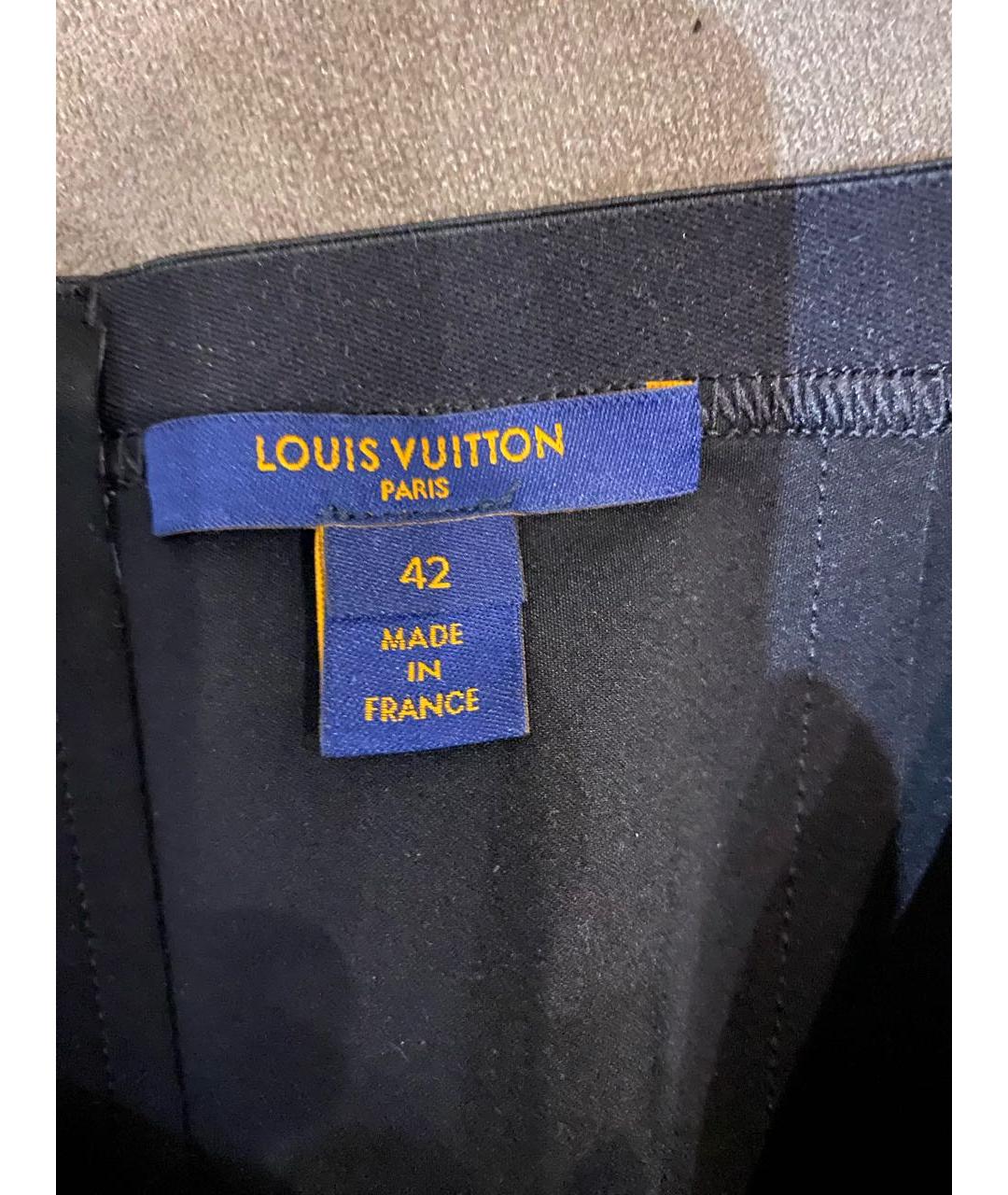LOUIS VUITTON Черная полиамидовая юбка миди, фото 3